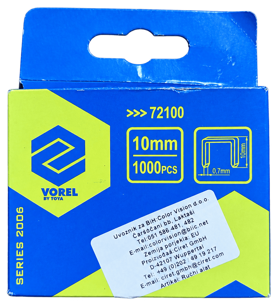 Vorel klamerice 10 mm, 1000 kom