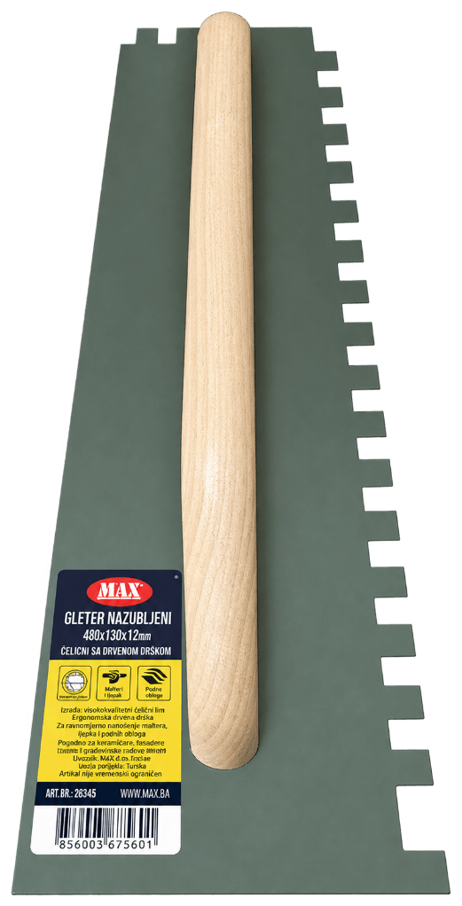 MAX nazubljeni gleter 480×130×12 mm